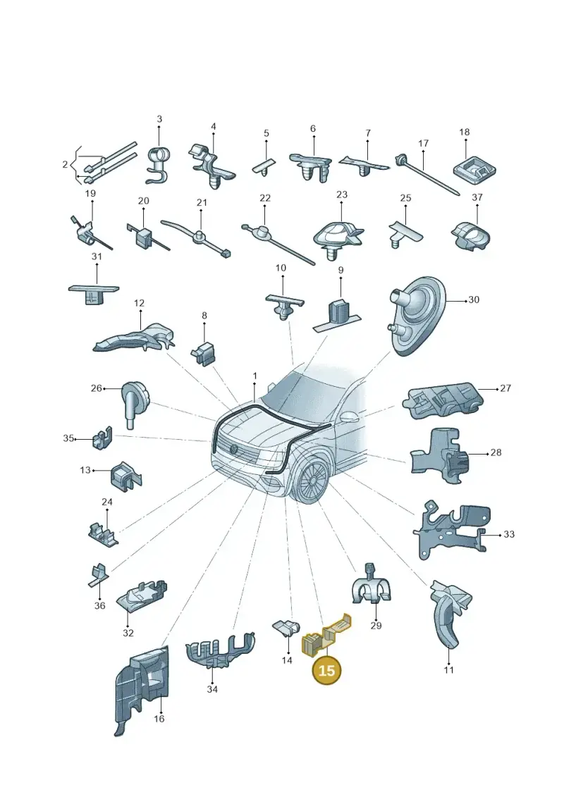 5NA971796A — Volkswagen Teramont X (2021-2023) diagram 519971820, position 15