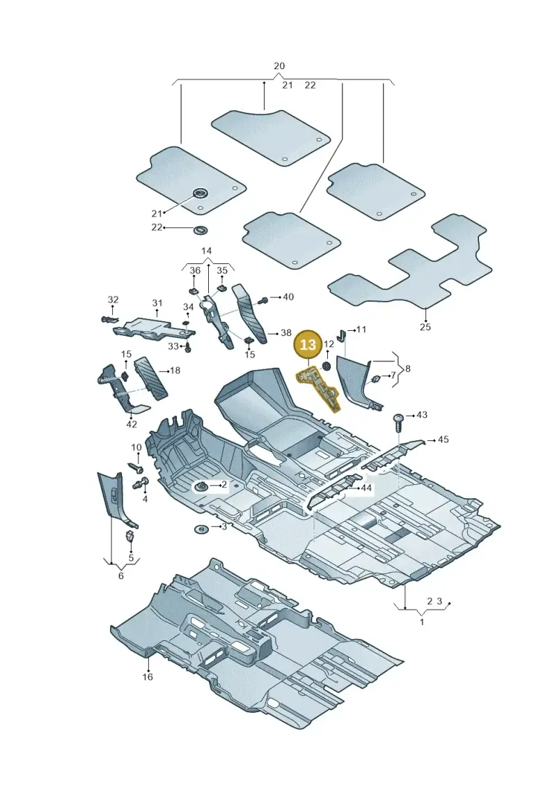 5NC867192 — Volkswagen Touran 2,0 BlueMotion (2015-2024) diagram 869863000, position 13