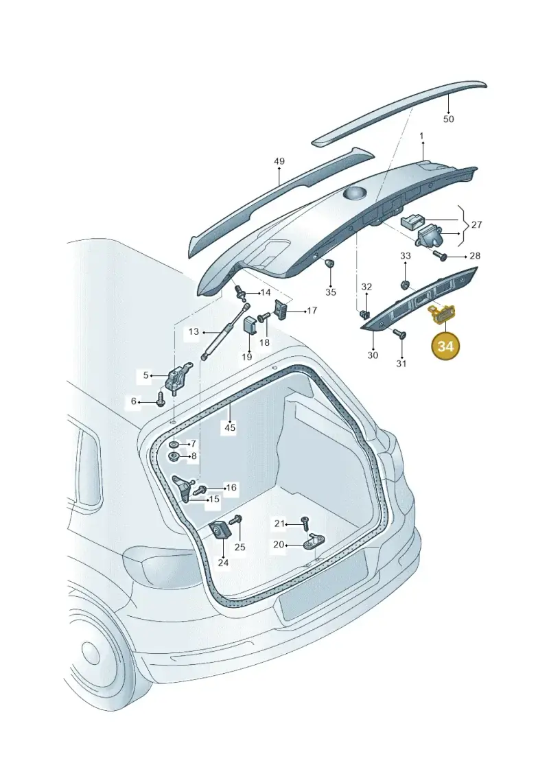 5ND827566B — Volkswagen Tiguan (2009-2019) diagram 688827000, position 34