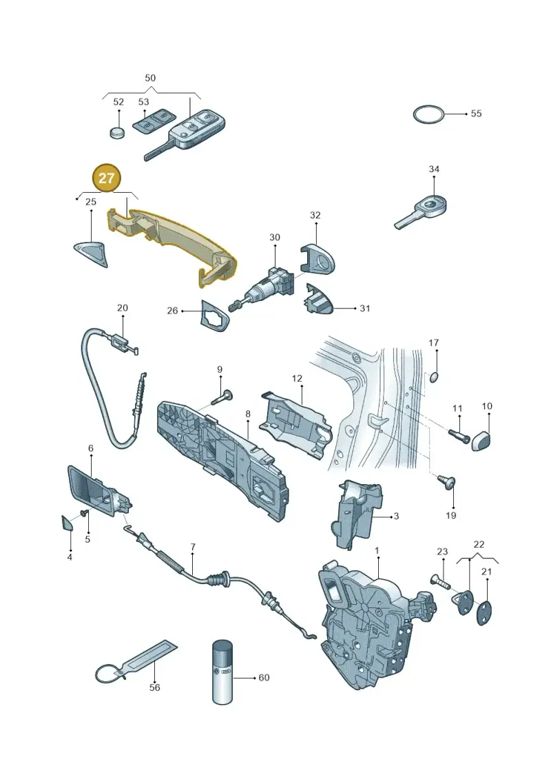 5ND837205CGRU — Volkswagen Gran Santana (2015-2019) diagram 756837000, position 27