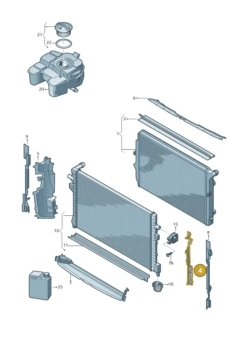 5NN121283 — Volkswagen Tiguan 2.0 4Motion (2017-2024) diagram 884000050, position 4