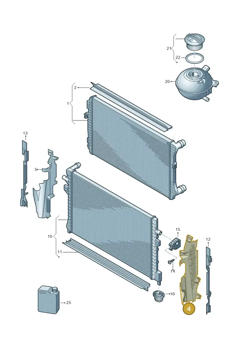 5NN121283AK — Volkswagen Tiguan 2.0 4Motion (2017-2024) diagram 746121700, position 4