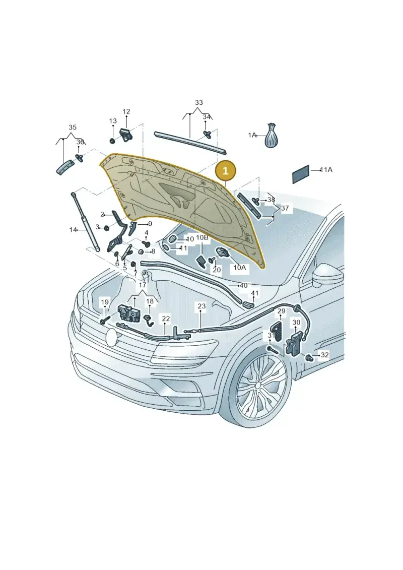 5NN823031B — Volkswagen Tiguan 2.0 4Motion (2017-2024) diagram 833823000, position 1