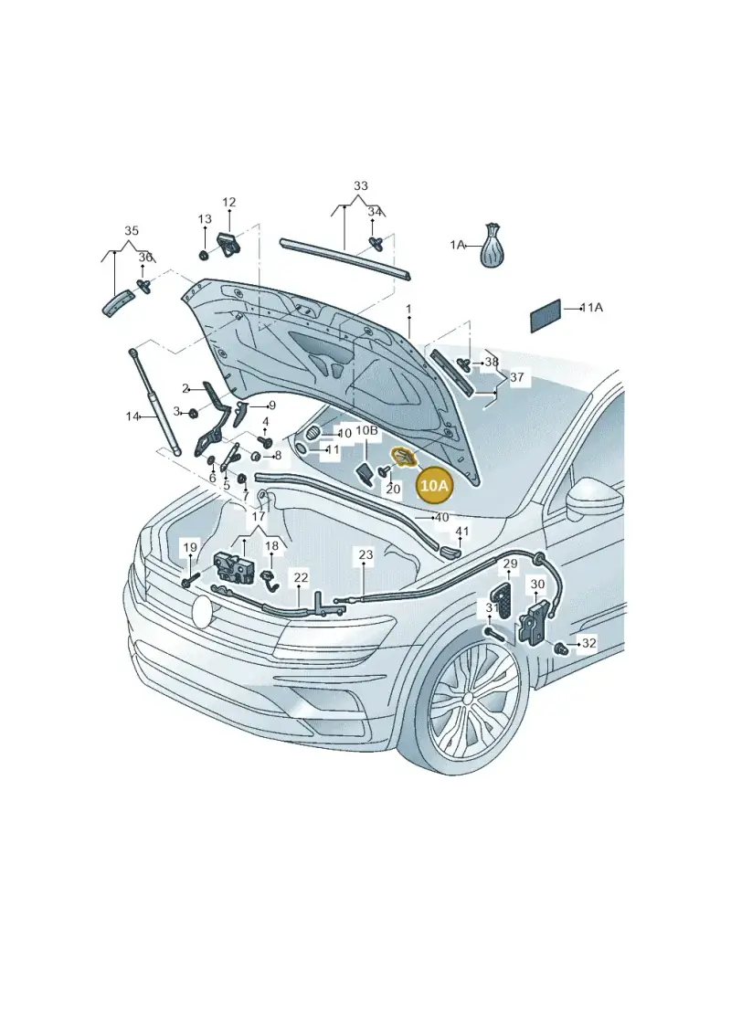 5NN823499 — Volkswagen Tiguan 2.0 4Motion (2017-2024) diagram 833823000, position 10A