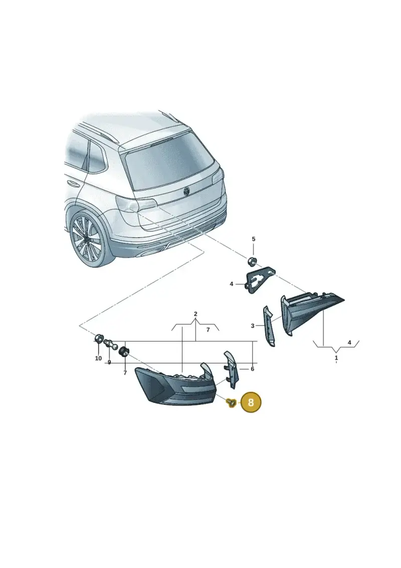 5P0945246A — Volkswagen Taos 1.4 (2020-2024) diagram 2gm945000, position 8