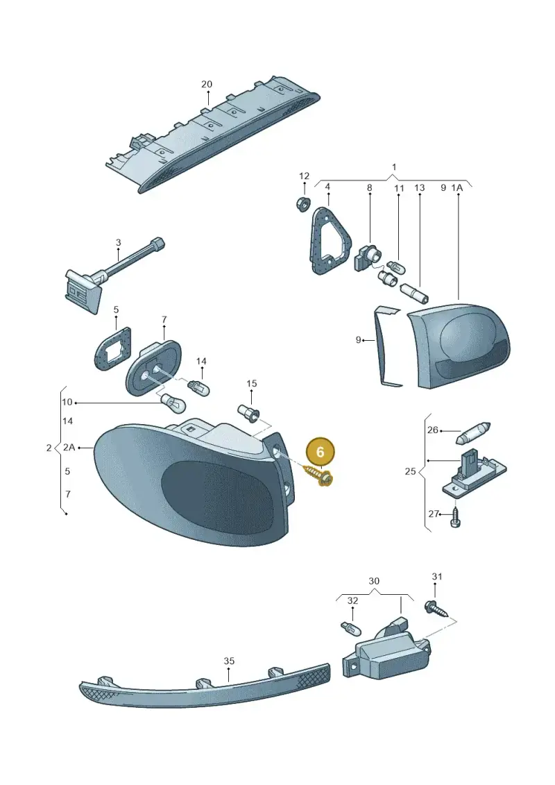 5P0945246A — Volkswagen TIGUAN                 08> (2007-) diagram 634945000, position 6
