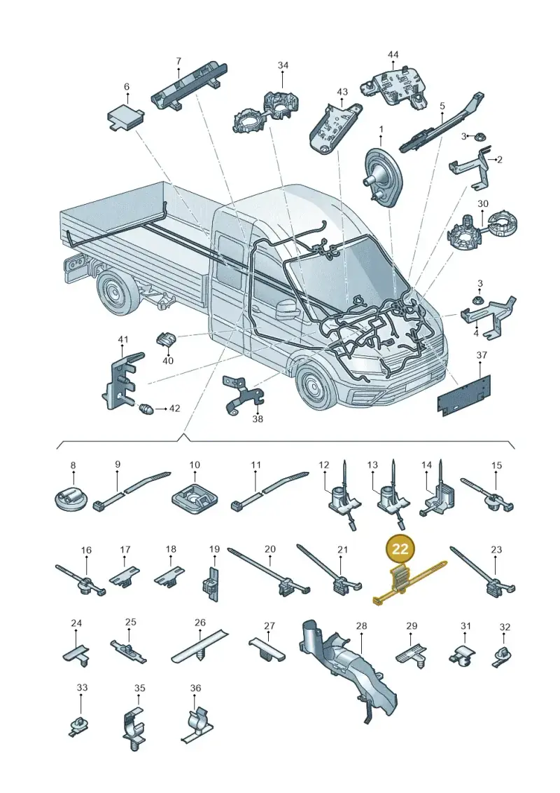 5P0971848 — Volkswagen MAN TGE 35 (2016-2021) diagram 807971820, position 22