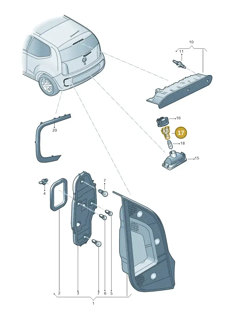 5P0972724 — Volkswagen E-up! (2013-2016) diagram 772945000, position 17