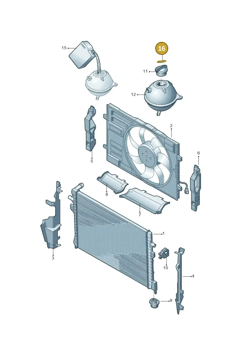 5Q0010001F — Volkswagen Lavida (2019-2021) diagram 578121700, position 16
