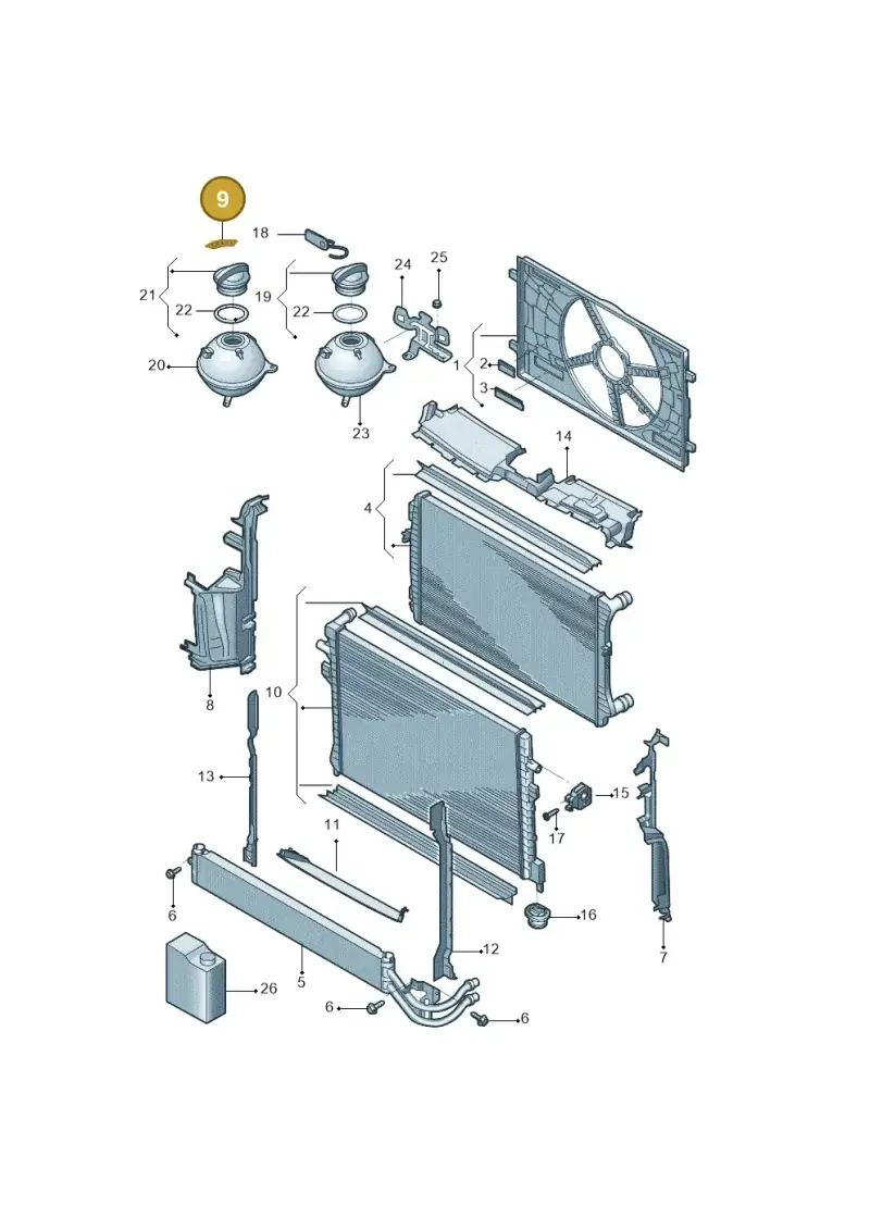 5Q0010001F — Volkswagen Tayron (2018-) diagram 808121710, position 9