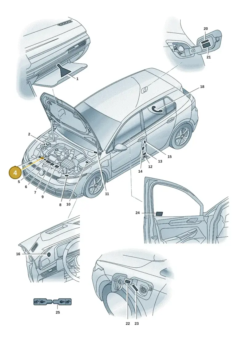 5Q0010014C — Volkswagen Golf 2.0 BlueMotion (2019-2024) diagram 5h0010000, position 4