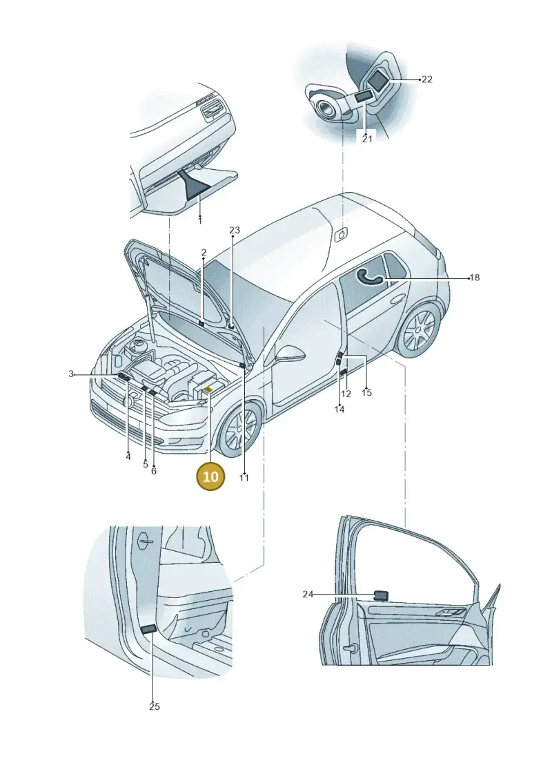 5Q0010790Q — Volkswagen Golf 1.4 BlueMotion (2014-2017) diagram 496010000, position 10