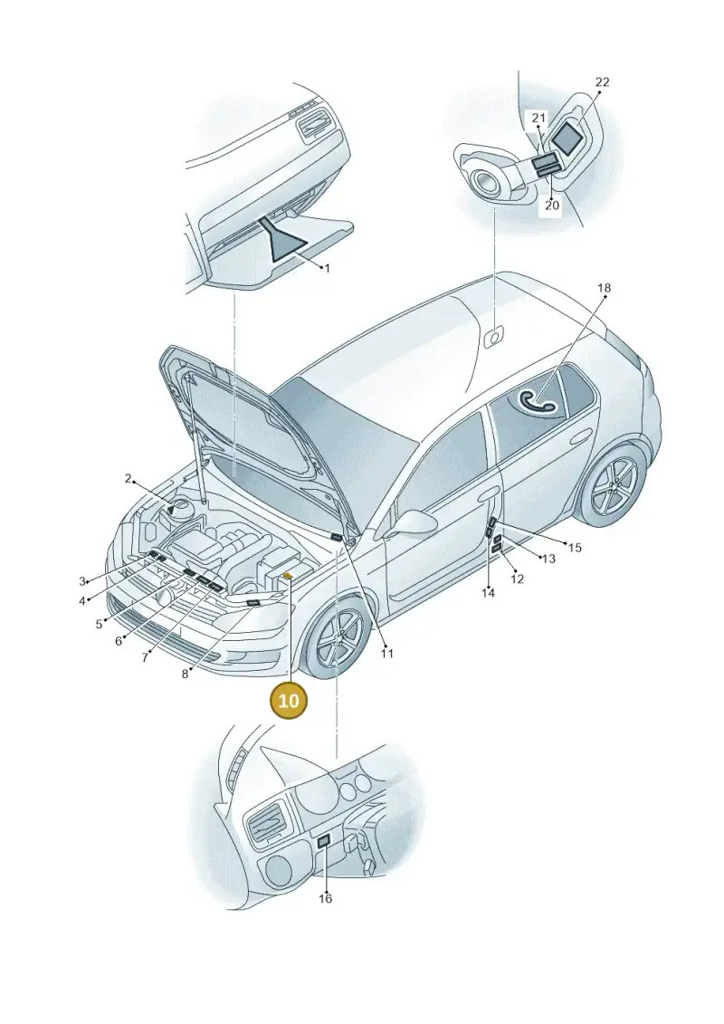 5Q0010790Q — Volkswagen Golf 2.0 (2016-2020) diagram 746010000, position 10