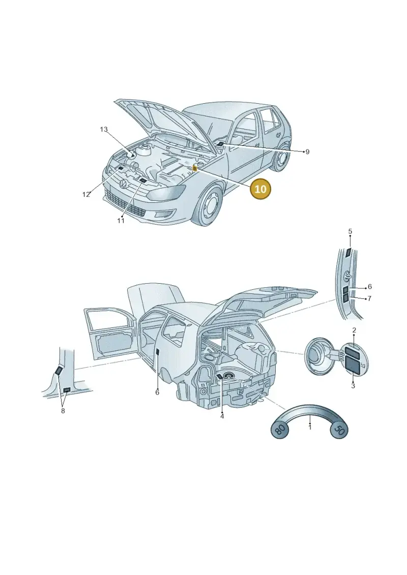 5Q0010790Q — Volkswagen Polo 1.4 BlueMotion (2014-2017) diagram 773010000, position 10