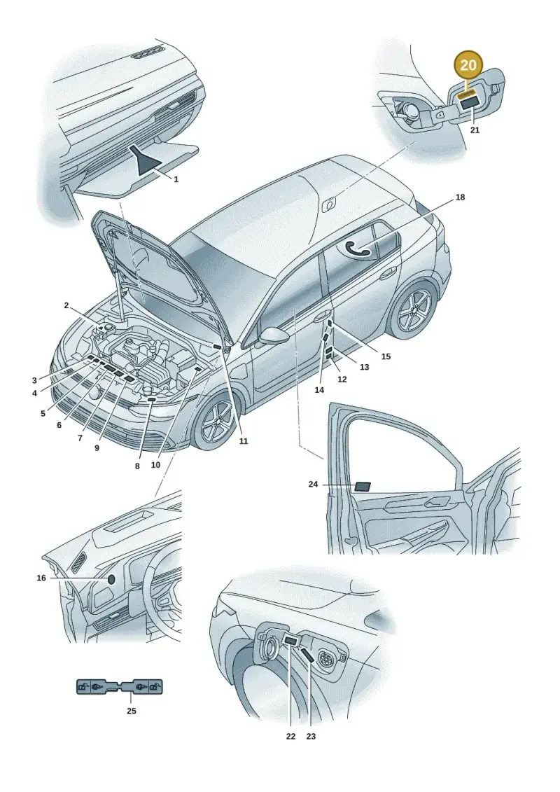 5Q0010816R — Volkswagen Golf 2.0 BlueMotion (2019-2024) diagram 5h0010000, position 20