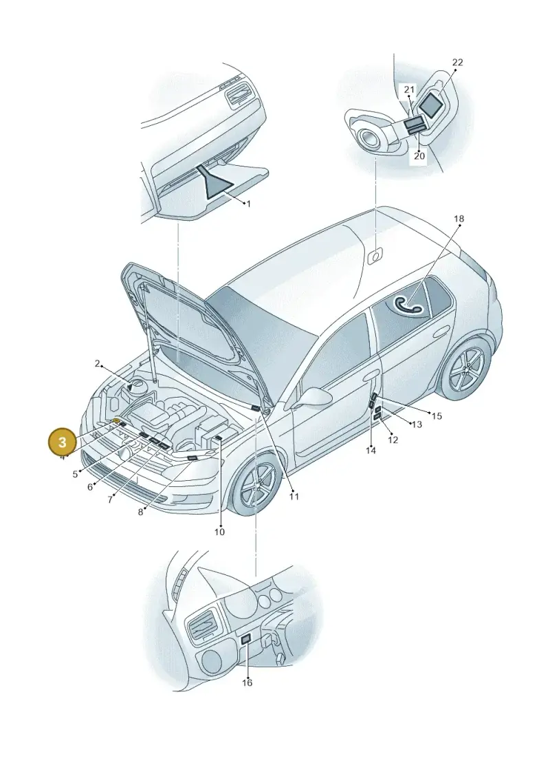 5Q0010851M — Volkswagen Golf 2.0 (2016-2020) diagram 746010000, position 3