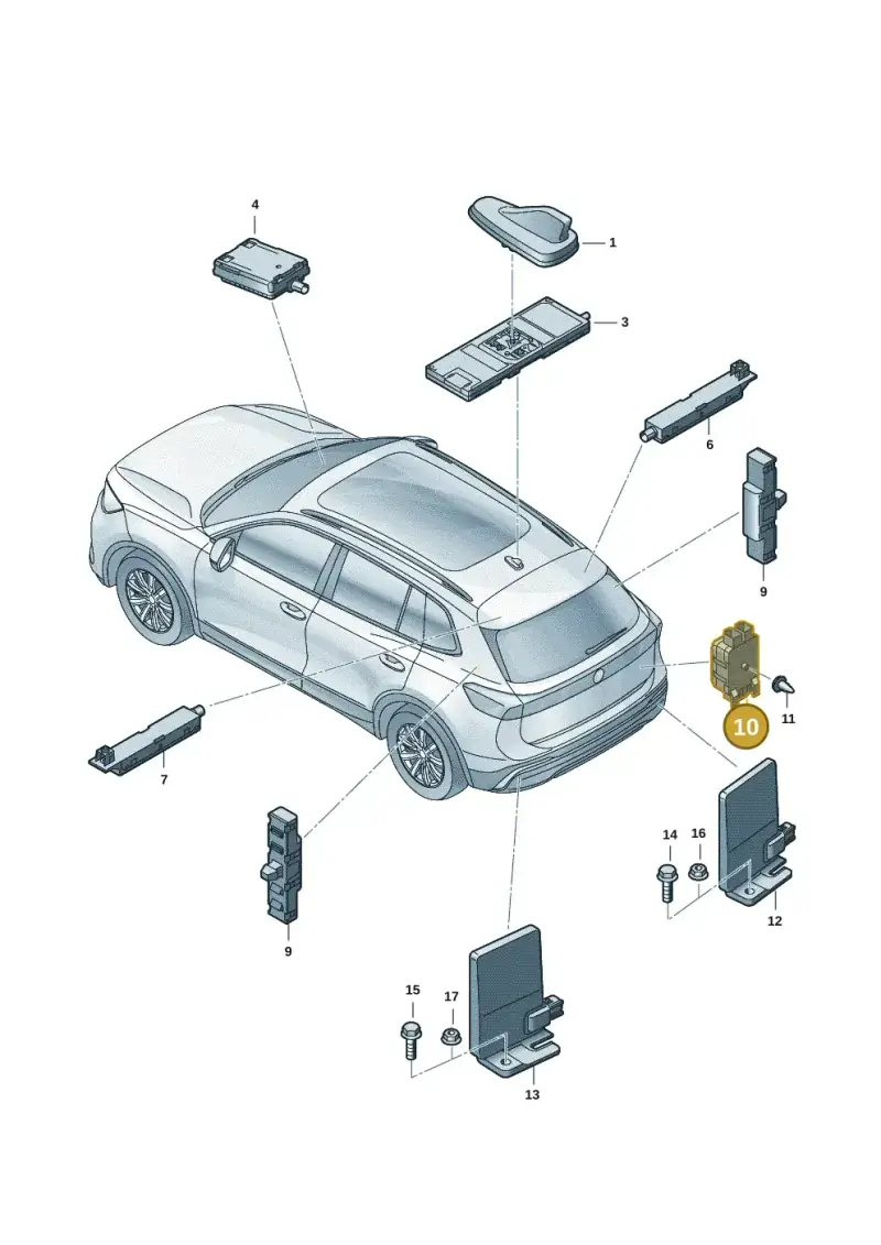 5Q0035570 — Volkswagen Tiguan 2.0 (2023-) diagram 57x035200, position 10