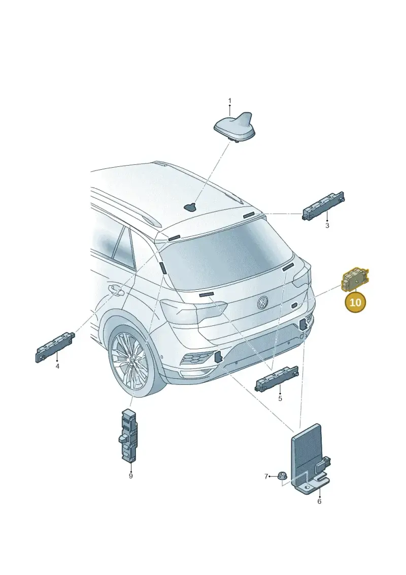5Q0035570 — Volkswagen T-Roc BlueMotion (2017-2024) diagram 813035200, position 10