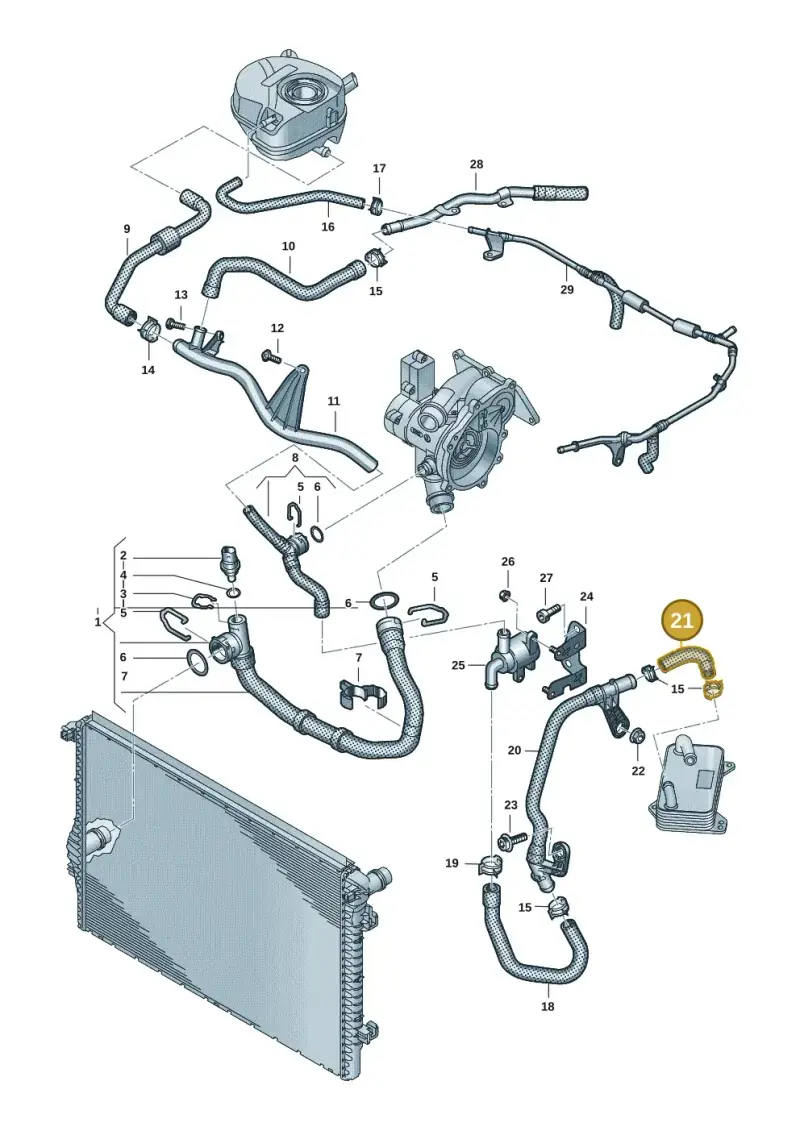 5Q0121058AD — Volkswagen Multivan (2021-) diagram 7t0121400, position 21