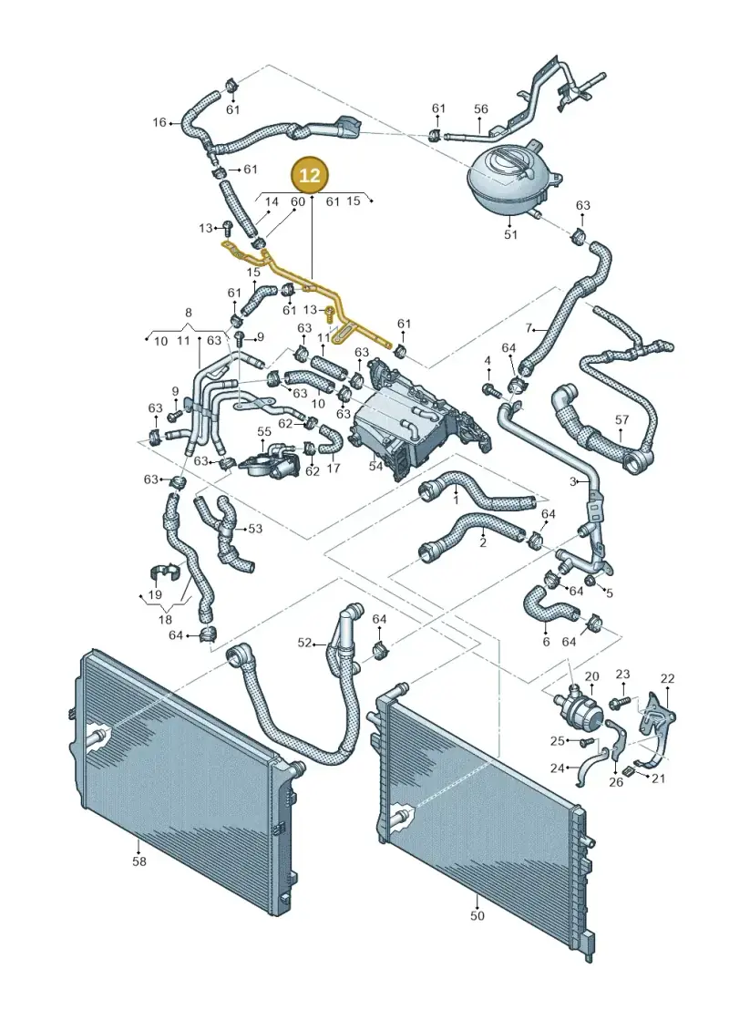 5Q0121064AS — Volkswagen Golf 1.4 BlueMotion (2012-2017) diagram 746121470, position 12