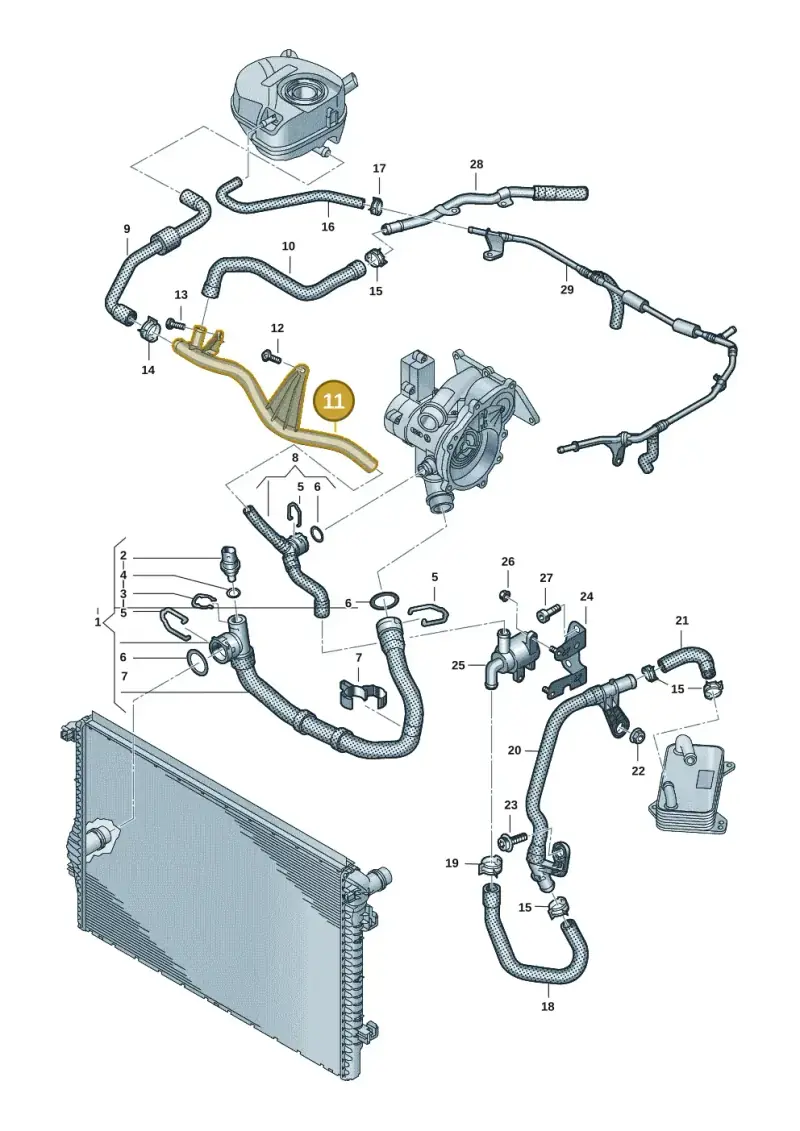 5Q0121070BR — Volkswagen Multivan (2021-) diagram 7t0121400, position 11