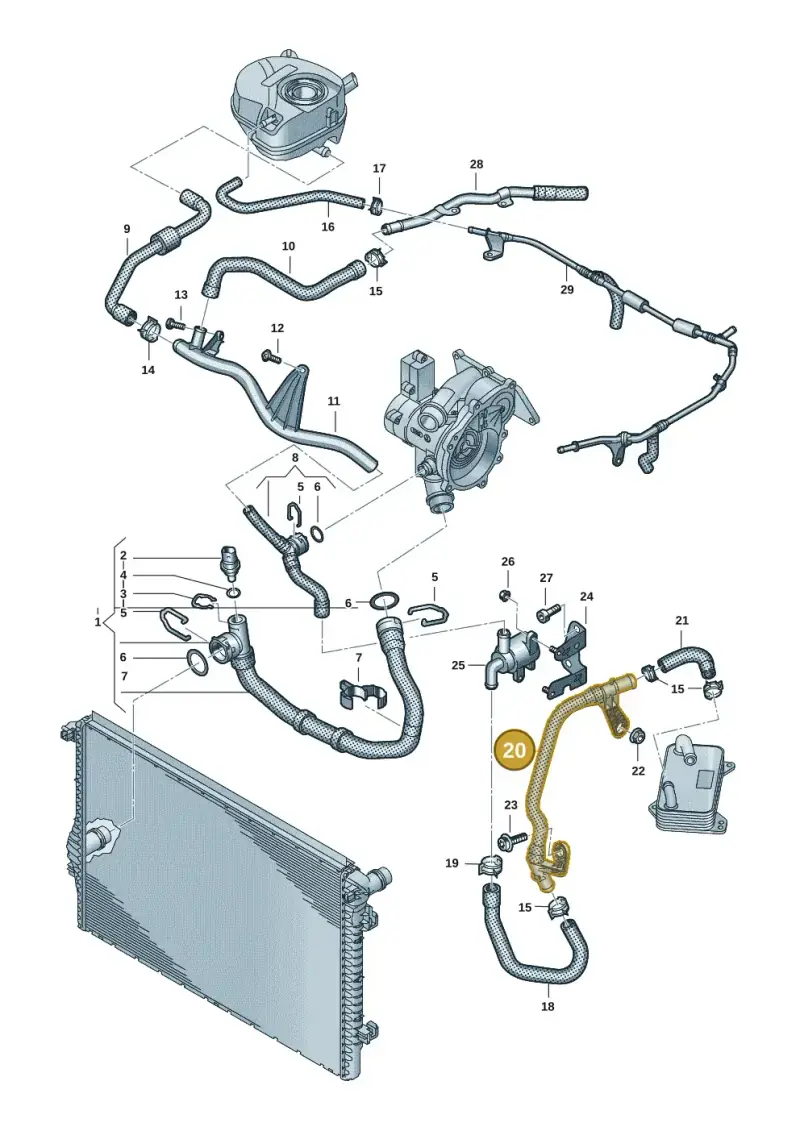 5Q0121070BT — Volkswagen Multivan (2021-) diagram 7t0121400, position 20