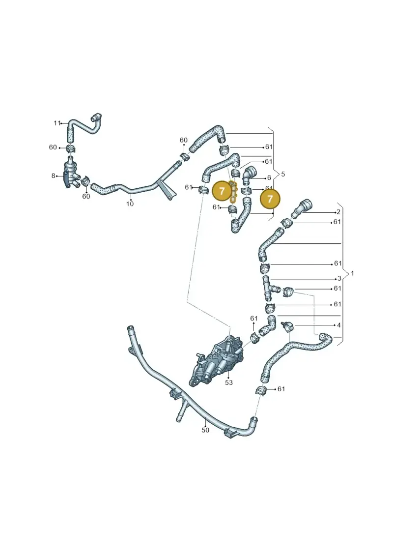 5Q0121087F — Volkswagen Golf 2.0 (2016-2020) diagram 746121190, position 7