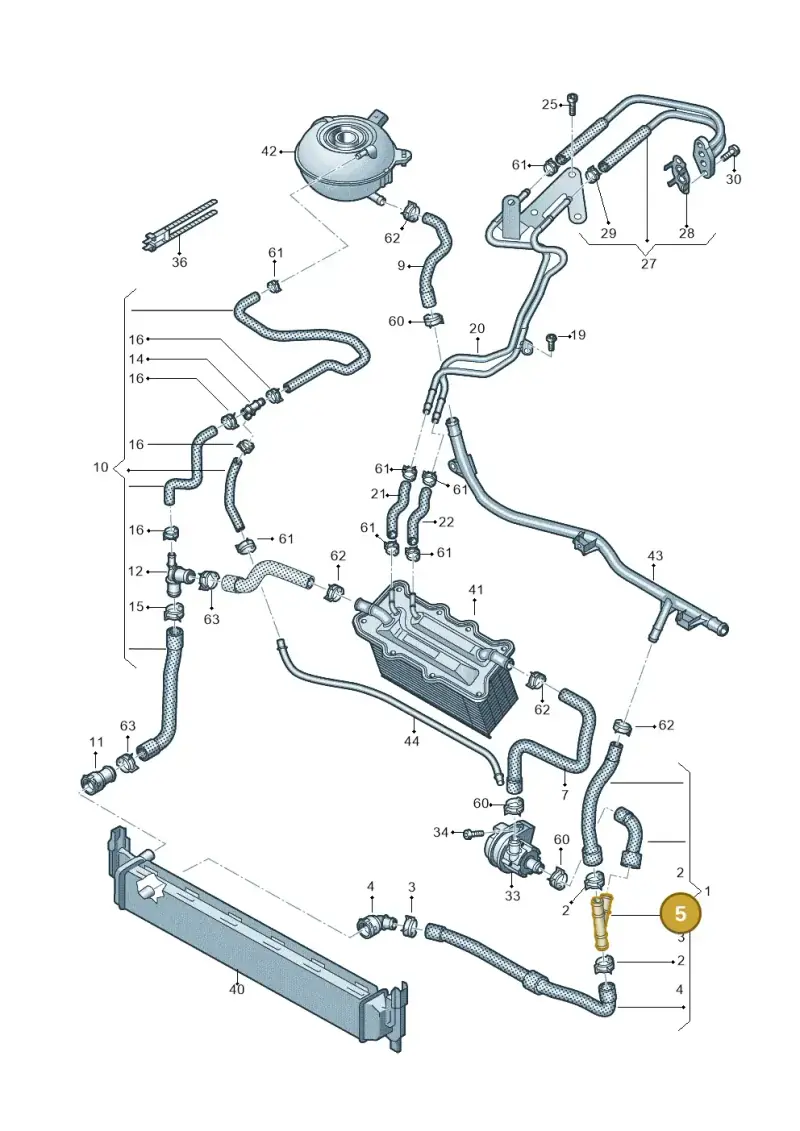 5Q0121087L — Volkswagen T-Roc convertible 1.5 (2019-2024) diagram 837121000, position 5