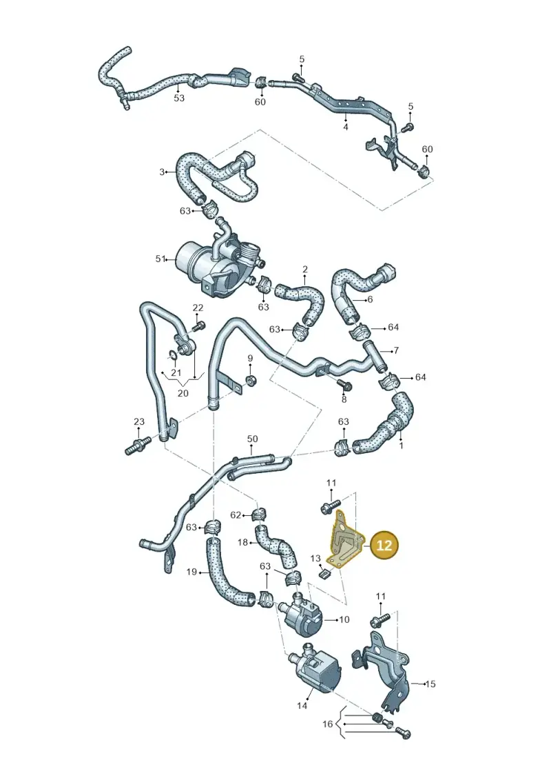 5Q0121093AR — Volkswagen Golf Sportsvan 1.6 (2014-2020) diagram 746121320, position 12