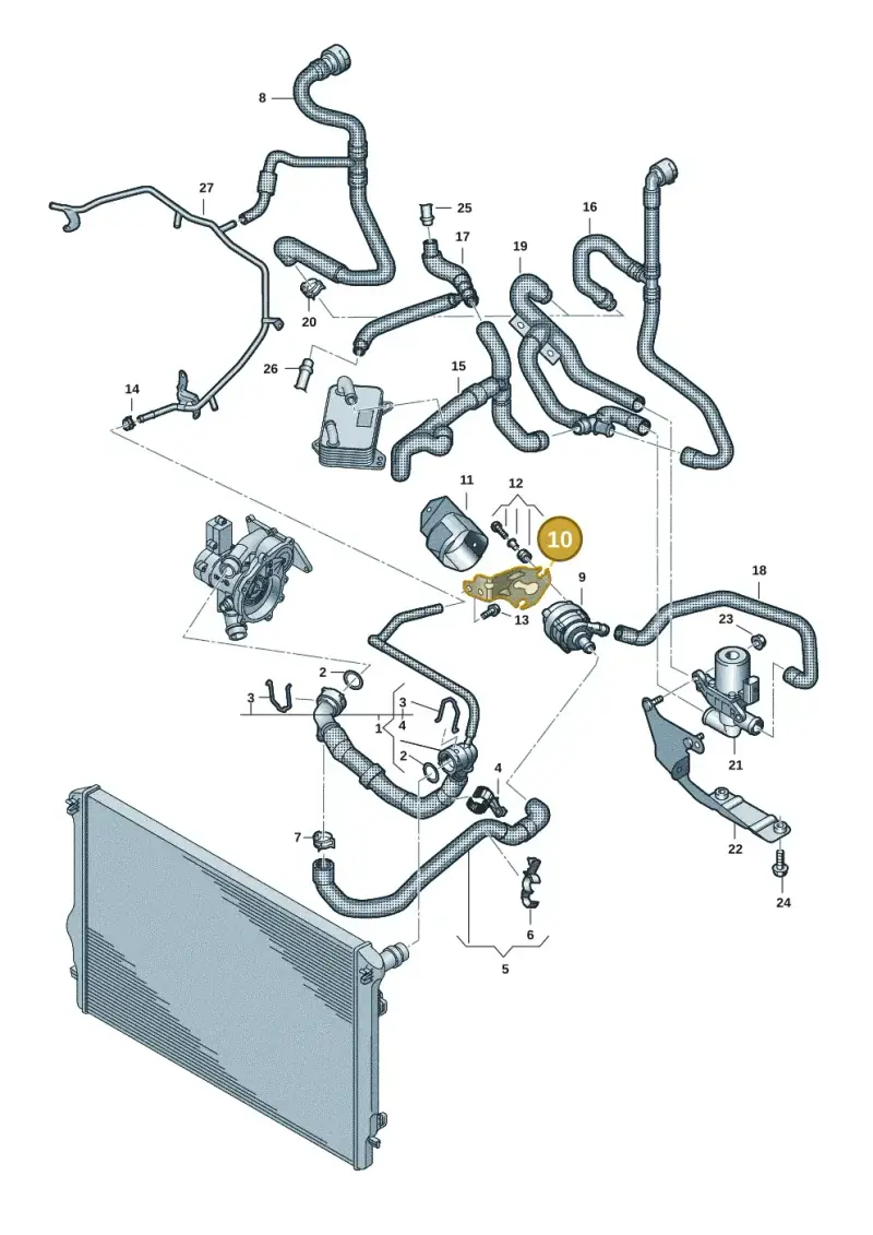 5Q0121093BA — Volkswagen Multivan (2021-) diagram 7t0121420, position 10