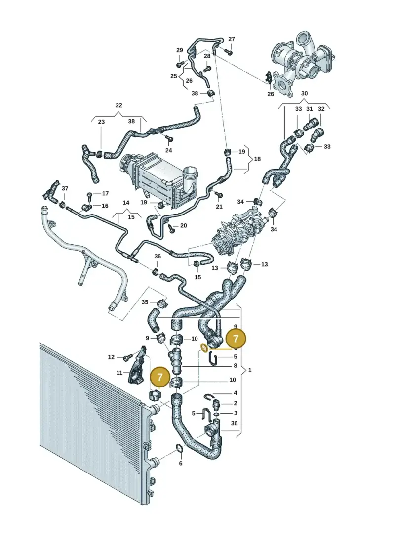 5Q0121093CM — Volkswagen Caddy Maxi Kombi (2020-2024) diagram 869121303, position 7