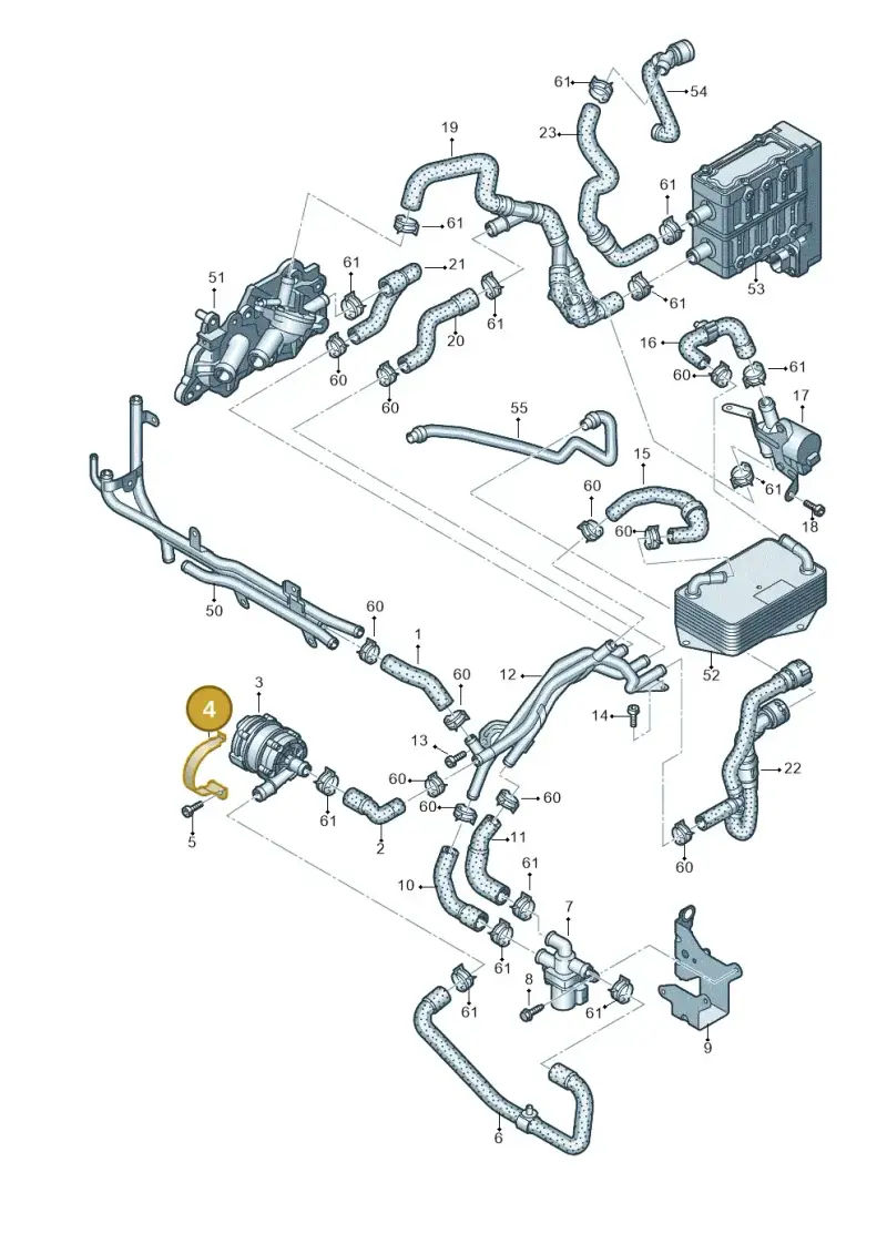 5Q0121093FC — Volkswagen Golf 2.0 BlueMotion (2019-2024) diagram 745121630, position 4