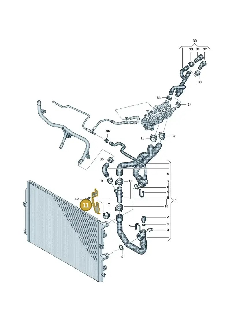 5Q0121093FE — Volkswagen Taigo (2021-2024) diagram 2f0121320, position 11
