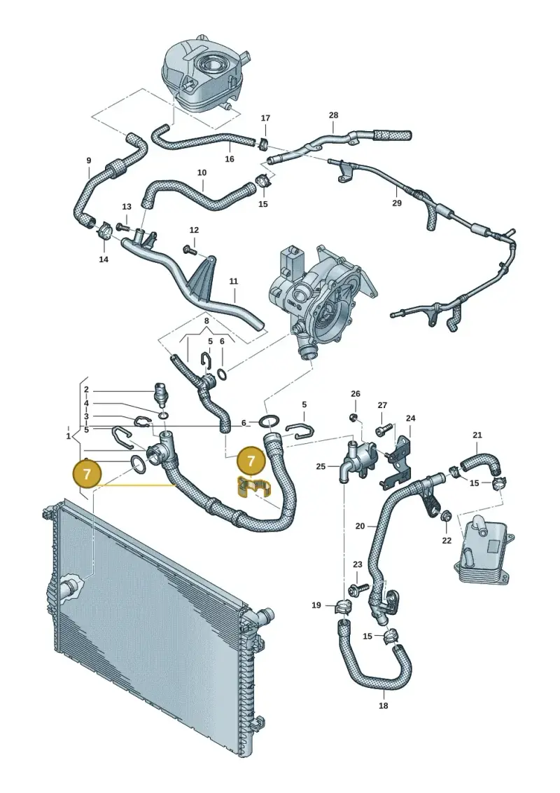5Q0121093T — Volkswagen Multivan (2021-) diagram 7t0121400, position 7