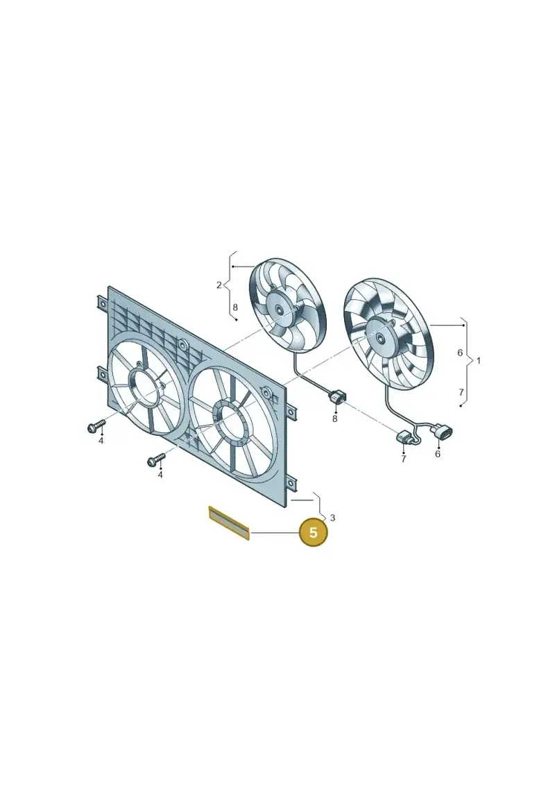 5Q0121223C — Volkswagen Tiguan 2.0 (2023-) diagram 829959500, position 5
