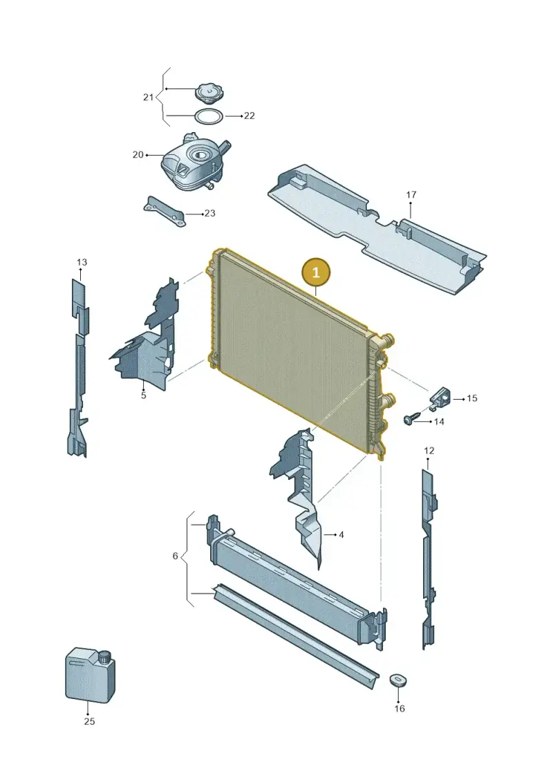 5Q0121251EC — Volkswagen T-Roc convertible 1.5 (2019-2024) diagram 813122000, position 1