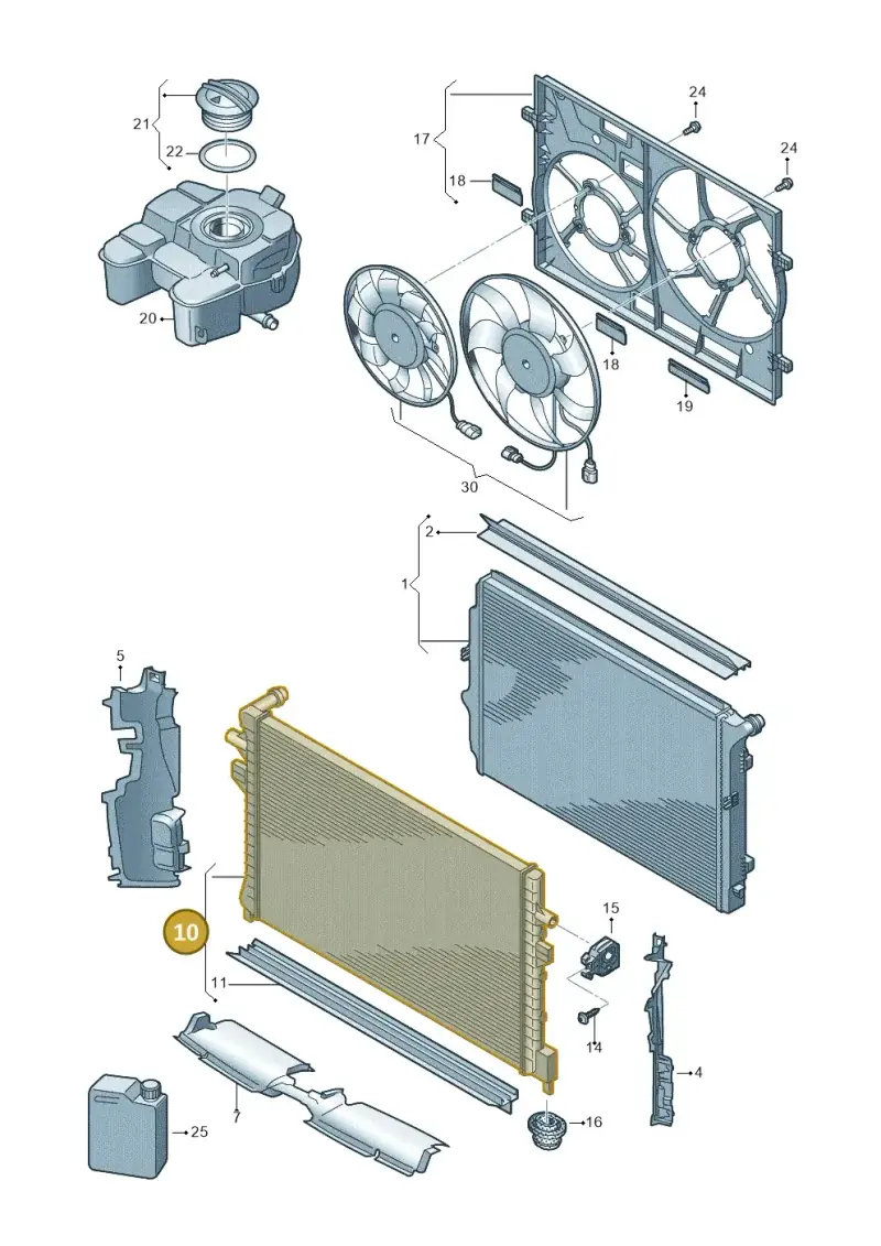 5Q0121251GG — Volkswagen Passat saloon (2014-2024) diagram 793121800, position 10