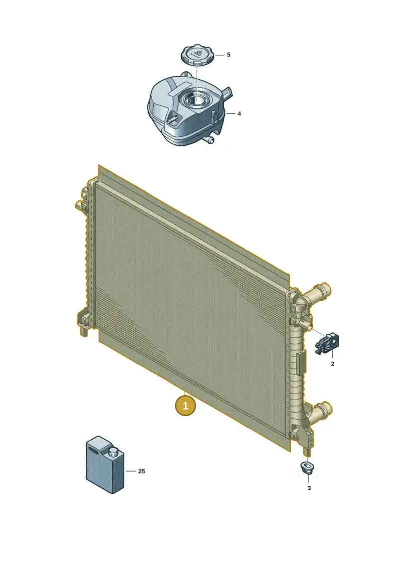 5Q0121251HC — Volkswagen Caddy Maxi Kombi (2020-2024) diagram 2ka122250, position 1