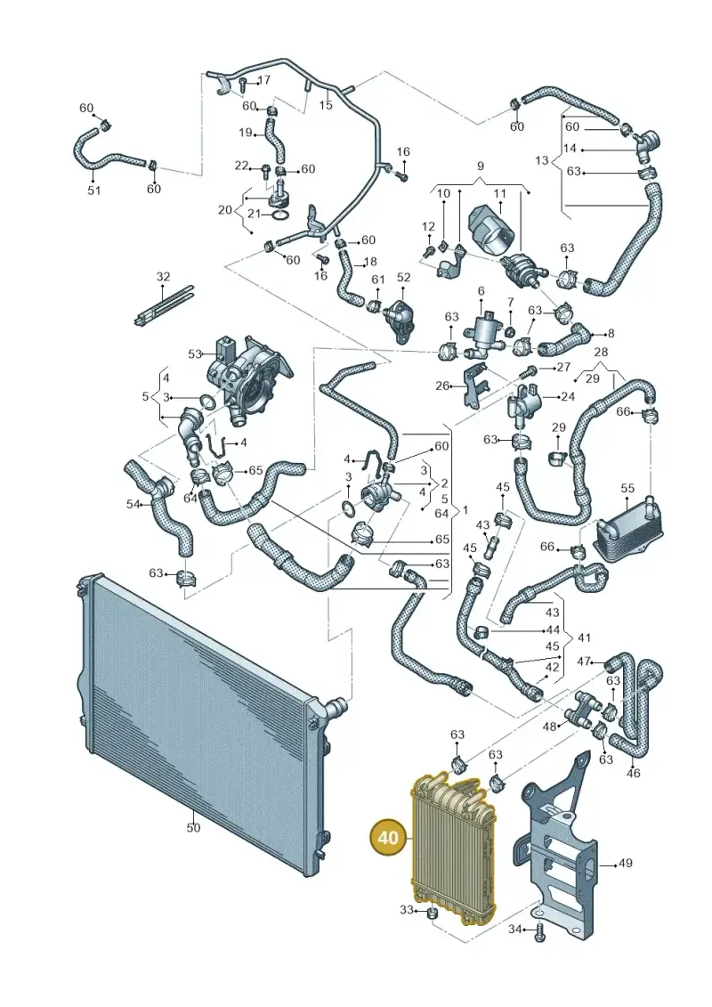 5Q0121251HD — Volkswagen Tiguan 2.0 4Motion (2016-2024) diagram 884121450, position 40