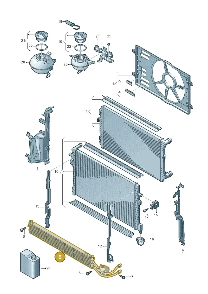 5Q0121251HG — Volkswagen Golf 2.0 (2016-2020) diagram 746121870, position 5