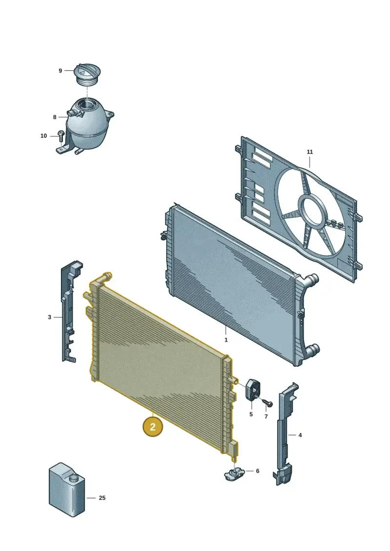 5Q0121251HN — Volkswagen Multivan (2021-) diagram 7t0122100, position 2