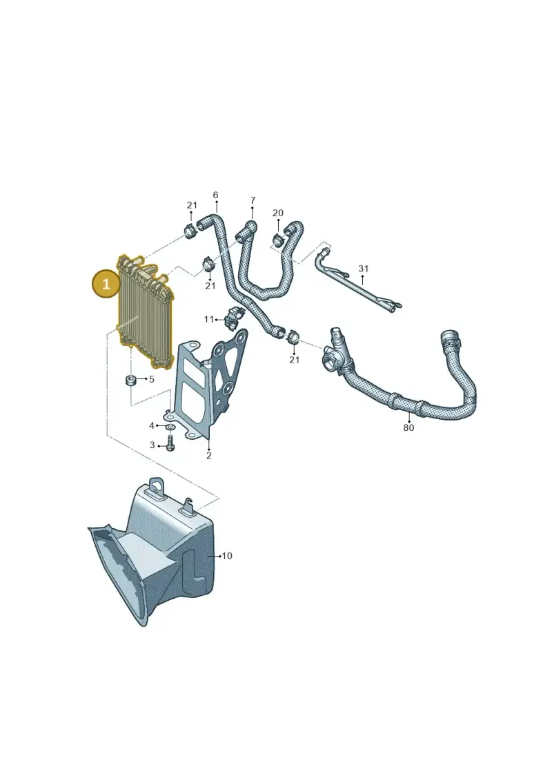5Q0121253J — Volkswagen Arteon (2017-2023) diagram 828121120, position 1