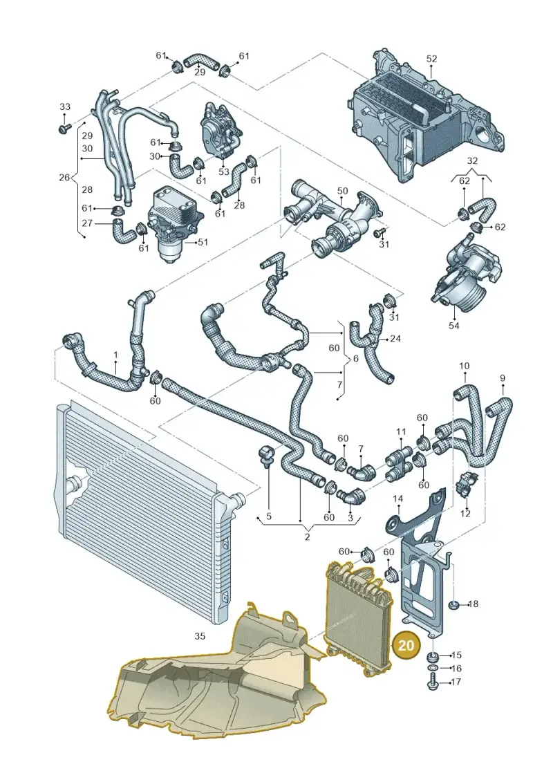 5Q0121253J — Volkswagen Arteon (2017-2023) diagram 793121410, position 20