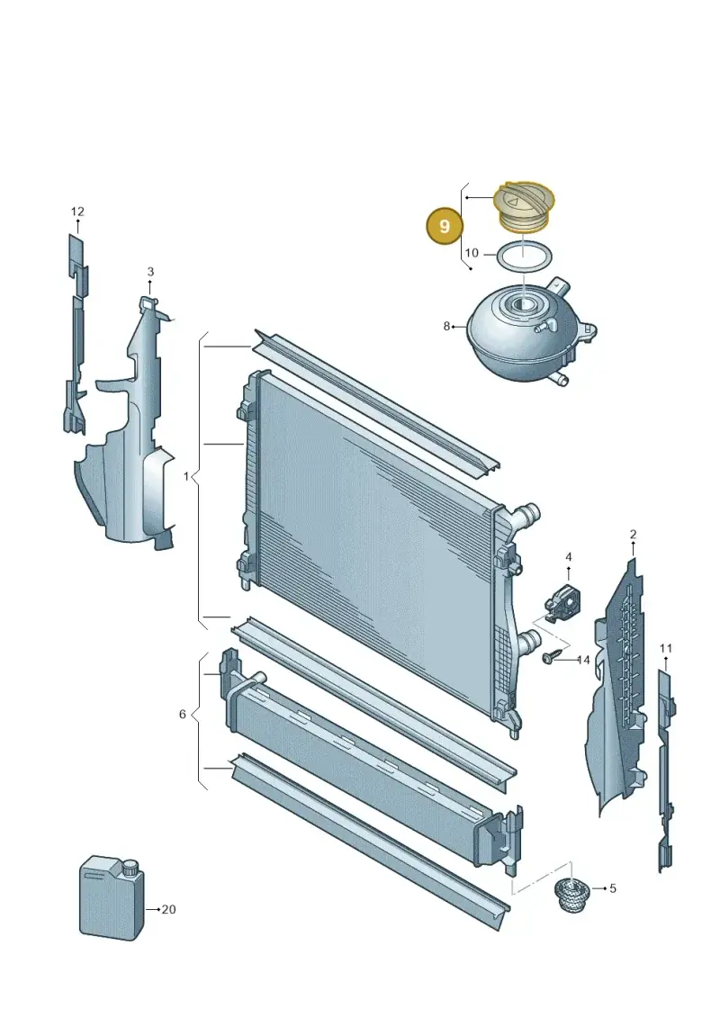 5Q0121321 — Skoda Octavia (2017-2020) diagram 746121740, position 9