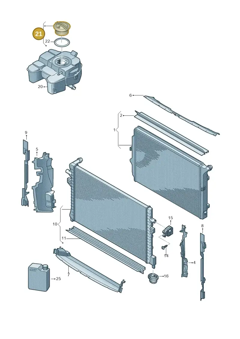 5Q0121321 — Skoda Kodiaq (2016-2024) diagram 884000050, position 21