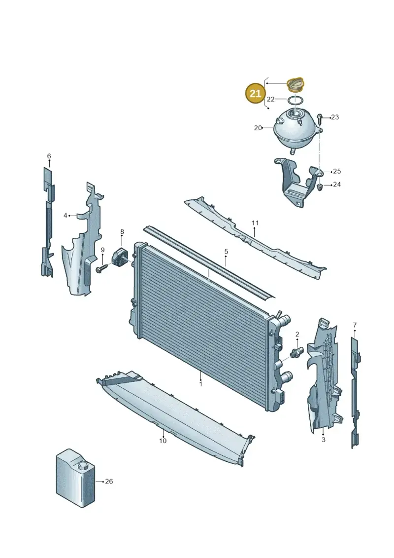 5Q0121321 — Skoda Kodiaq (2018-2022) diagram 884122200, position 21