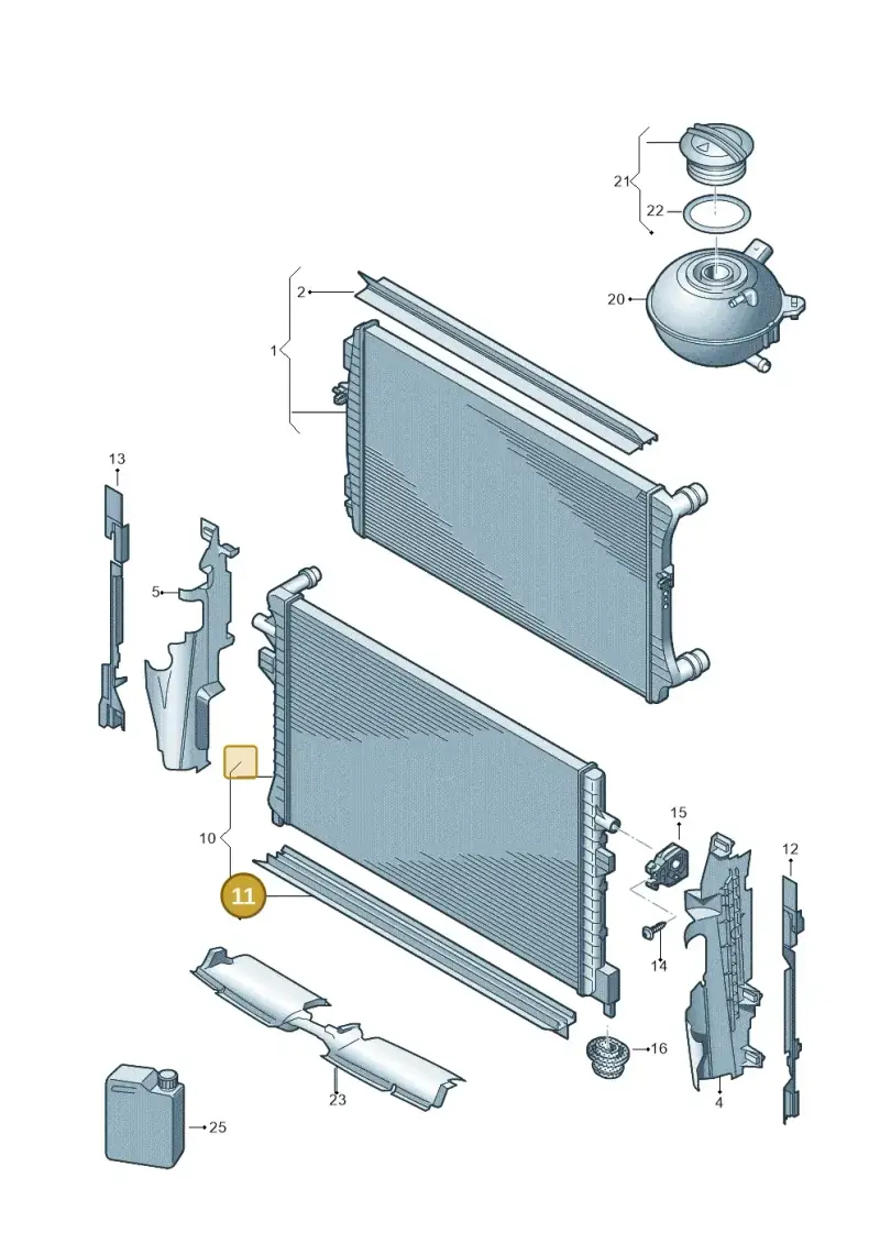 5Q0121345H — Volkswagen Arteon (2017-2023) diagram 793121700, position 11
