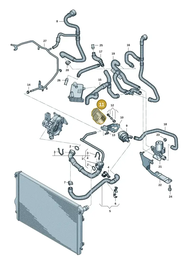 5Q0121653D — Volkswagen Multivan (2021-) diagram 7t0121420, position 11