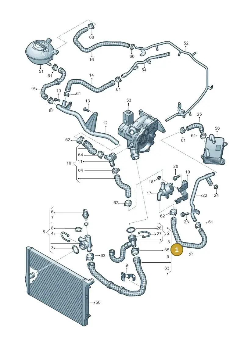 5Q0122051EG — Volkswagen T-Roc BlueMotion (2017-2024) diagram 827121430, position 1