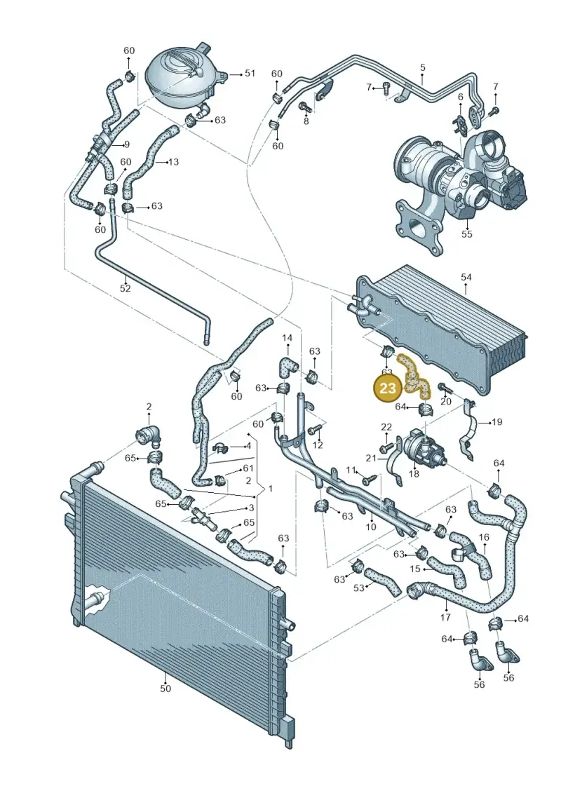 5Q0122063J — Volkswagen Arteon (2017-2023) diagram 745121600, position 23